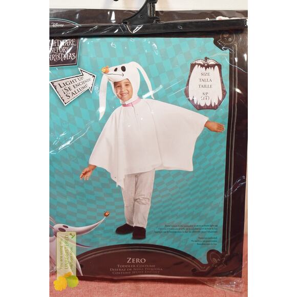 Halloween Toddler Disney The Nightmare Before Christmas Zero Costume 2T* - Picture 3 of 7